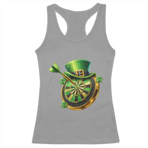 St Patricks Day Irish Darts Board Celebration Gift Racerback Tank Top TS12 Sport Gray Print Your Wear