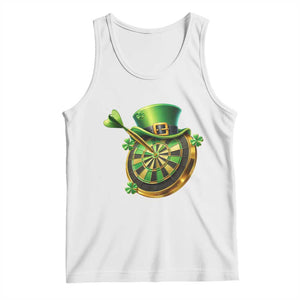 St Patricks Day Irish Darts Board Celebration Gift Tank Top TS12 White Print Your Wear