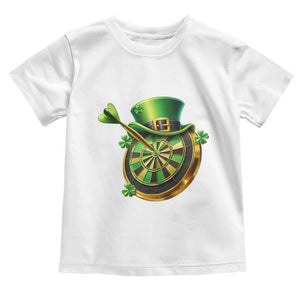 St Patricks Day Irish Darts Board Celebration Gift Toddler T Shirt TS12 White Print Your Wear