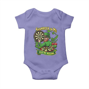 Shamrock On Me Youre Missing Baby Onesie St Patricks Day Darts Player Gift TS12 Violet Print Your Wear