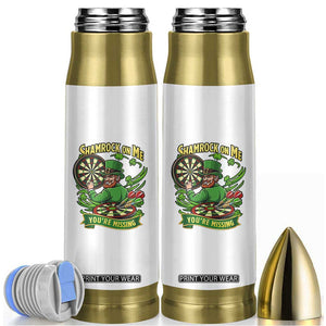 Shamrock On Me Youre Missing Bullet Tumbler St Patricks Day Darts Player Gift TS12 White Print Your Wear