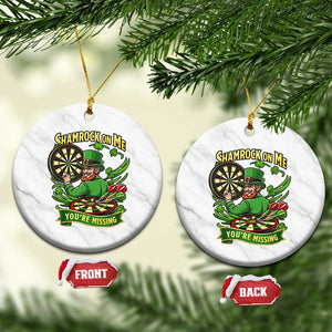 Shamrock On Me Youre Missing Ceramic Ornament St Patricks Day Darts Player Gift TS12 1pc White Marble Print Your Wear