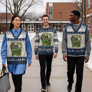 Shamrock On Me Youre Missing V-Neck Knit Sweater Vest St Patricks Day Darts Player Gift TS12 Beige Navy Print Your Wear