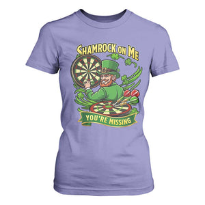 Shamrock On Me Youre Missing T Shirt For Women St Patricks Day Darts Player Gift TS12 Violet Print Your Wear