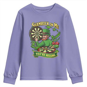 Shamrock On Me Youre Missing Youth Sweatshirt St Patricks Day Darts Player Gift TS12 Violet Print Your Wear