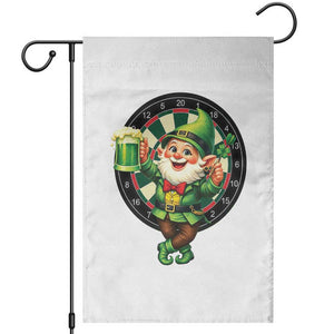 Cheerful Gnome Playing Darts Garden Flag St Patricks Day Gift TS12 White Print Your Wear
