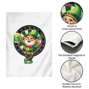 Cheerful Gnome Playing Darts Garden Flag St Patricks Day Gift TS12 Print Your Wear