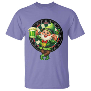 Cheerful Gnome Playing Darts T Shirt St Patricks Day Gift TS12 Violet Print Your Wear
