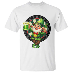 Cheerful Gnome Playing Darts T Shirt St Patricks Day Gift TS12 White Print Your Wear