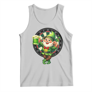 Cheerful Gnome Playing Darts Tank Top St Patricks Day Gift TS12 Ash Print Your Wear