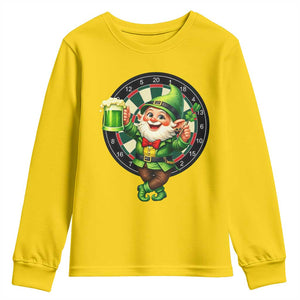 Cheerful Gnome Playing Darts Youth Sweatshirt St Patricks Day Gift TS12 Daisy Print Your Wear