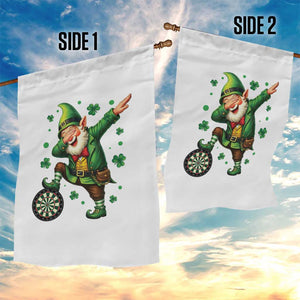 St Patricks Day Cheerful Gnome Dabbing Garden Flag Darts Lover Gift TS12 Print Your Wear