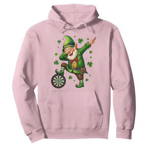 St Patricks Day Cheerful Gnome Dabbing Hoodie Darts Lover Gift TS12 Light Pink Print Your Wear
