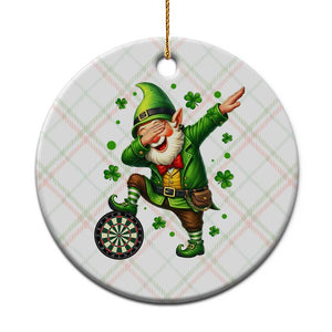 St Patricks Day Cheerful Gnome Dabbing Ceramic Ornament Darts Lover Gift TS12 1pc Christmas Plaid Print Your Wear