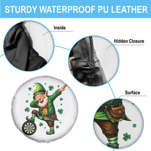 St Patricks Day Cheerful Gnome Dabbing Spare Tire Cover Darts Lover Gift TS12 Print Your Wear