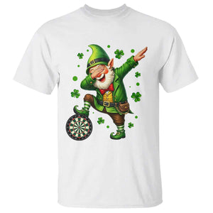 St Patricks Day Cheerful Gnome Dabbing T Shirt Darts Lover Gift TS12 White Print Your Wear