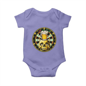 Funny St Patricks Day Skull Baby Onesie Darts Player Gift TS12 Violet Print Your Wear