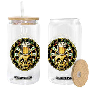 Funny St Patricks Day Skull Glass Can Darts Player Gift TS12 Print Your Wear