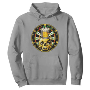 Funny St Patricks Day Skull Hoodie Darts Player Gift TS12 Sport Gray Print Your Wear