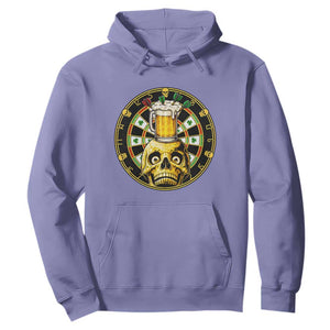 Funny St Patricks Day Skull Hoodie Darts Player Gift TS12 Violet Print Your Wear