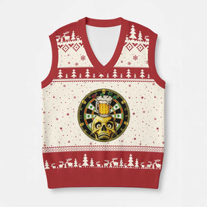 Funny St Patricks Day Skull V-Neck Knit Sweater Vest Darts Player Gift TS12 Beige Red Print Your Wear