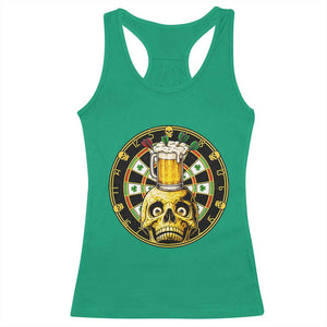 Funny St Patricks Day Skull Racerback Tank Top Darts Player Gift TS12 Irish Green Print Your Wear