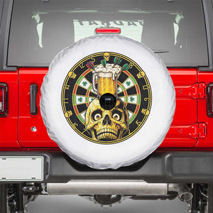 Funny St Patricks Day Skull Spare Tire Cover Darts Player Gift TS12 White Print Your Wear