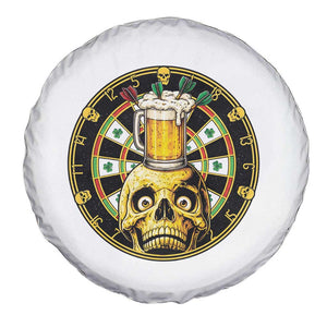 Funny St Patricks Day Skull Spare Tire Cover Darts Player Gift TS12 Print Your Wear