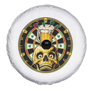 Funny St Patricks Day Skull Spare Tire Cover Darts Player Gift TS12 Print Your Wear