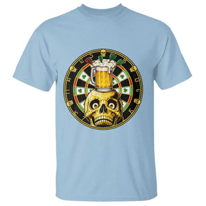Funny St Patricks Day Skull T Shirt Darts Player Gift TS12 Light Blue Print Your Wear