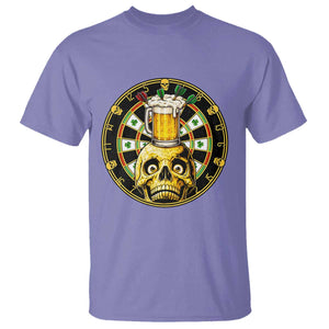 Funny St Patricks Day Skull T Shirt Darts Player Gift TS12 Violet Print Your Wear