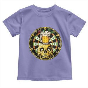 Funny St Patricks Day Skull Toddler T Shirt Darts Player Gift TS12 Violet Print Your Wear