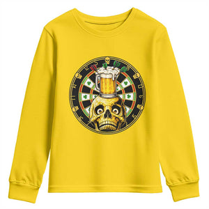 Funny St Patricks Day Skull Youth Sweatshirt Darts Player Gift TS12 Daisy Print Your Wear