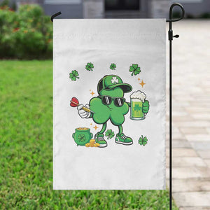 St Patricks Day Shamrock Darts And Beer Lover Gift Garden Flag TS12 Print Your Wear