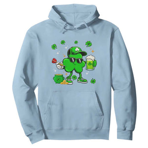 St Patricks Day Shamrock Darts And Beer Lover Gift Hoodie TS12 Light Blue Print Your Wear