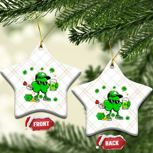 St Patricks Day Shamrock Darts And Beer Lover Gift Ceramic Ornament TS12 Print Your Wear