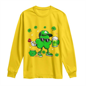 St Patricks Day Shamrock Darts And Beer Lover Gift Long Sleeve Shirt TS12 Daisy Print Your Wear