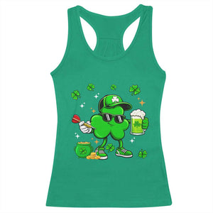 St Patricks Day Shamrock Darts And Beer Lover Gift Racerback Tank Top TS12 Irish Green Print Your Wear
