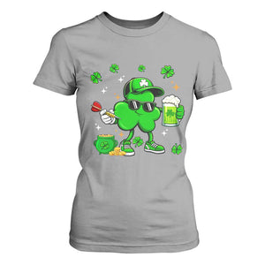 St Patricks Day Shamrock Darts And Beer Lover Gift T Shirt For Women TS12 Sport Gray Print Your Wear