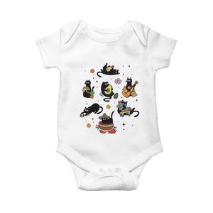 Funny Black Cat Lover Cinco De Mayo Baby Onesie Mexican Fiesta Gift TS12 White Print Your Wear