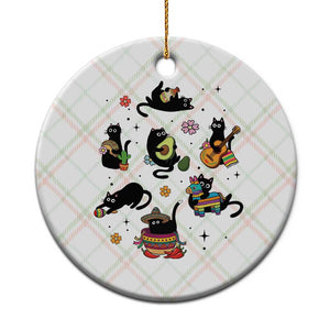 Funny Black Cat Lover Cinco De Mayo Ceramic Ornament Mexican Fiesta Gift TS12 1pc Christmas Plaid Print Your Wear