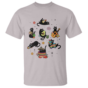 Funny Black Cat Lover Cinco De Mayo T Shirt Mexican Fiesta Gift TS12 Ice Gray Print Your Wear