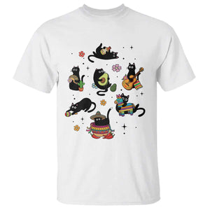 Funny Black Cat Lover Cinco De Mayo T Shirt Mexican Fiesta Gift TS12 White Print Your Wear
