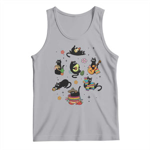 Funny Black Cat Lover Cinco De Mayo Tank Top Mexican Fiesta Gift TS12 Athletic Heather Print Your Wear