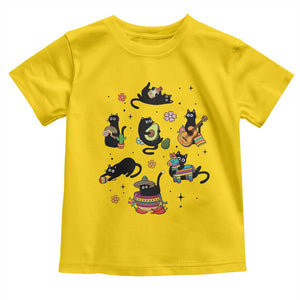 Funny Black Cat Lover Cinco De Mayo Toddler T Shirt Mexican Fiesta Gift TS12 Daisy Print Your Wear