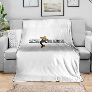 Funny Cinco De Meow Throw Blanket Cute Black Cat Eating Taco TS12 Print Your Wear