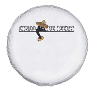 Funny Cinco De Meow Spare Tire Cover Cute Black Cat Eating Taco TS12 Print Your Wear