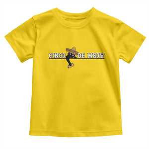 Funny Cinco De Meow Toddler T Shirt Cute Black Cat Eating Taco TS12 Daisy Print Your Wear