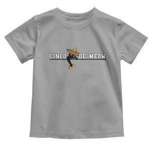 Funny Cinco De Meow Toddler T Shirt Cute Black Cat Eating Taco TS12 Sport Gray Print Your Wear