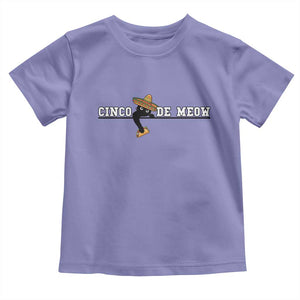 Funny Cinco De Meow Toddler T Shirt Cute Black Cat Eating Taco TS12 Violet Print Your Wear